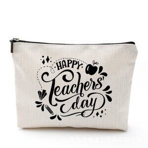 Cotton Linen Zipper Cosmetic Bag